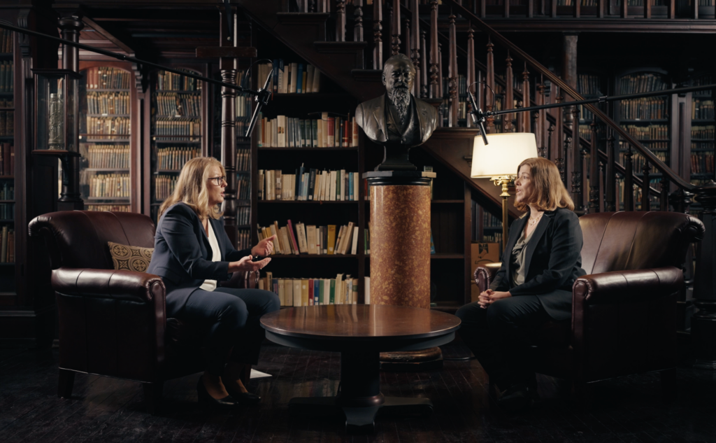 German attorney Christine Stenner discusses German citizenship for descendants of German Jews during an interview with journalist Maiken Scott.